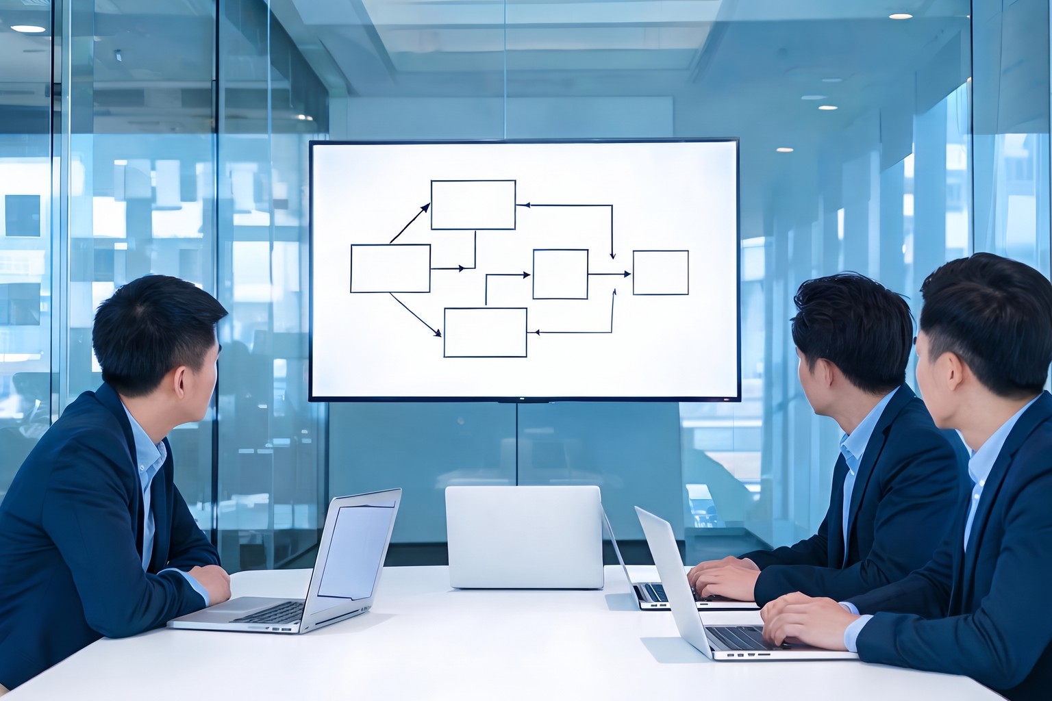 Bank contact center and IT leads in the United States mapping call flows and handoffs before an Origins AI voice rollout