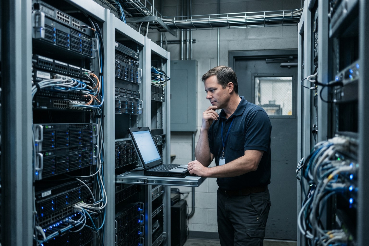 Plant IT manager at a US manufacturer in an on-site server room weighing a private assistant against a built-in ERP copilot
