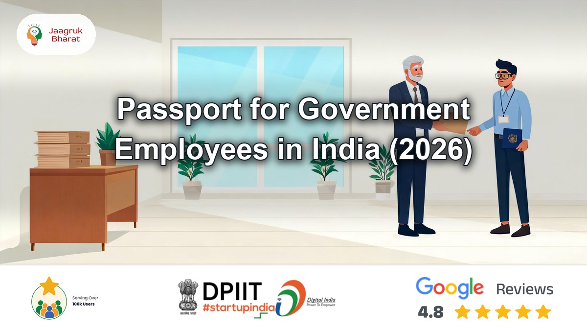 Government employee holding an identity certificate and passport application - Jaagruk Bharat guide to Annexure A, G and H