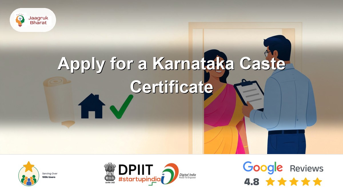 Applying for a caste certificate online in Karnataka on Nadakacheri, including the field verification visit, a Jaagruk Bharat guide