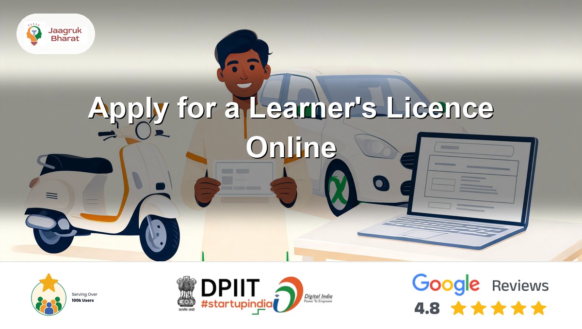 Applying for a learner's licence online on the Sarathi Parivahan portal - Jaagruk Bharat guide