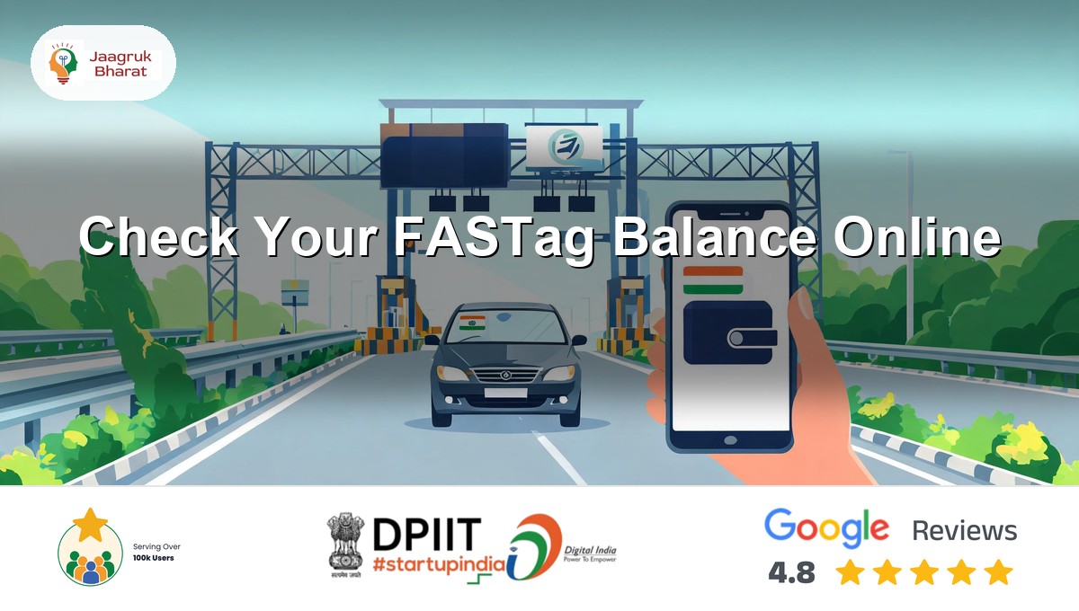 Checking FASTag balance online by app, SMS and bank methods - Jaagruk Bharat guide