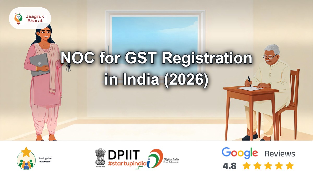 Property owner signing a plain-paper consent letter for GST registration - Jaagruk Bharat guide