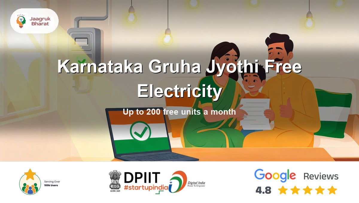Applying for the Karnataka Gruha Jyothi free-electricity scheme on Seva Sindhu - Jaagruk Bharat guide