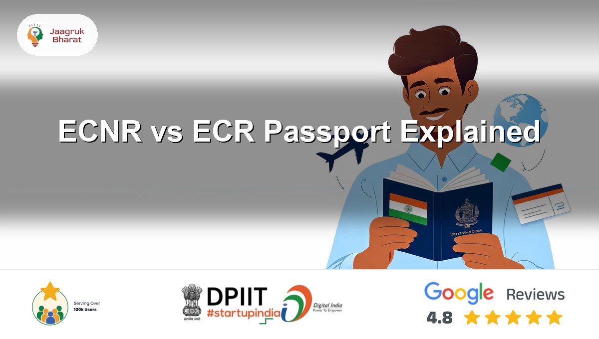 Man checking the ECR or ECNR page of an Indian passport - Jaagruk Bharat passport guide
