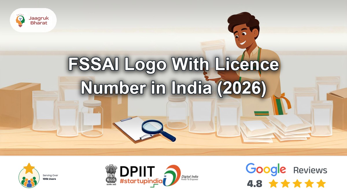 Food business owner checking a packed food pouch for the FSSAI logo with license number