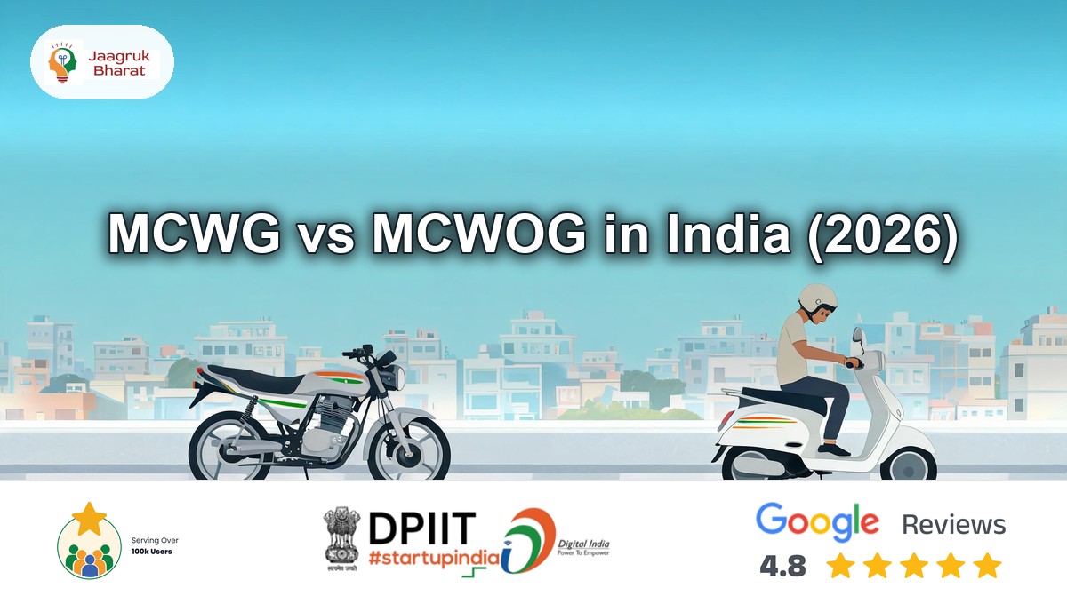 Driving licence for two wheeler: MCWG geared motorcycle vs MCWOG scooter, Jaagruk Bharat guide