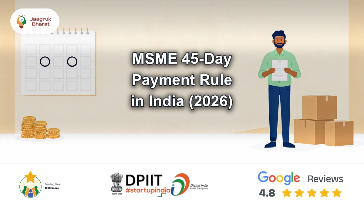 Small business owner checking an overdue invoice under the MSME 45-day payment rule