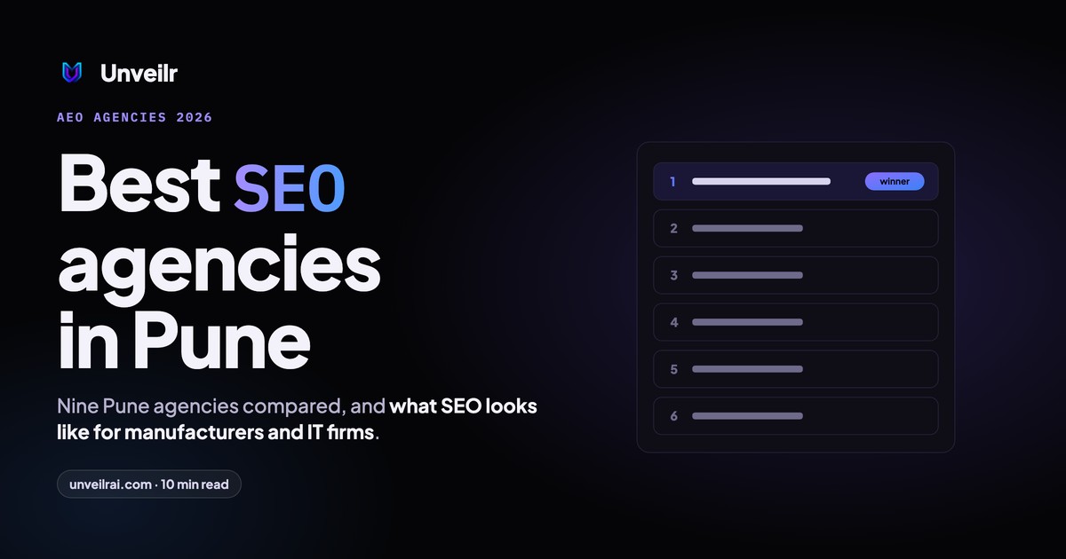 Unveilr banner: Best SEO agencies in Pune