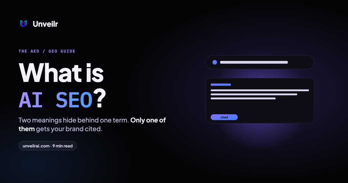 Unveilr banner: What is AI SEO?