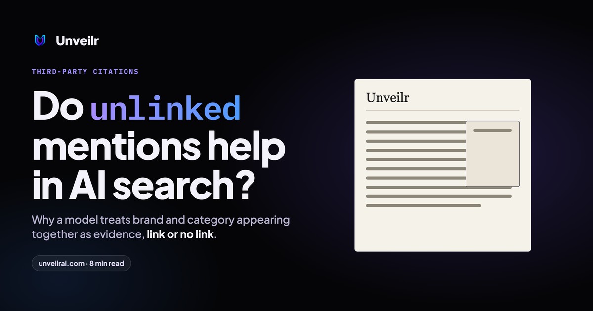Unveilr banner: Do unlinked mentions help in AI search?
