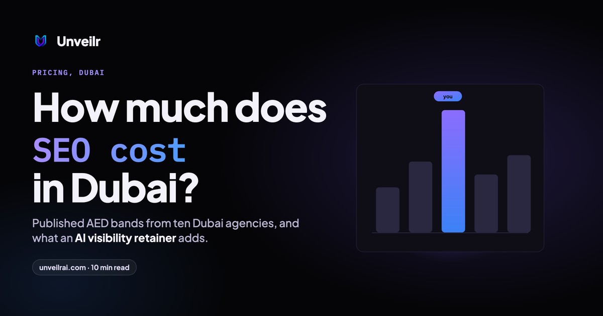 Unveilr banner: How much does SEO cost in Dubai?