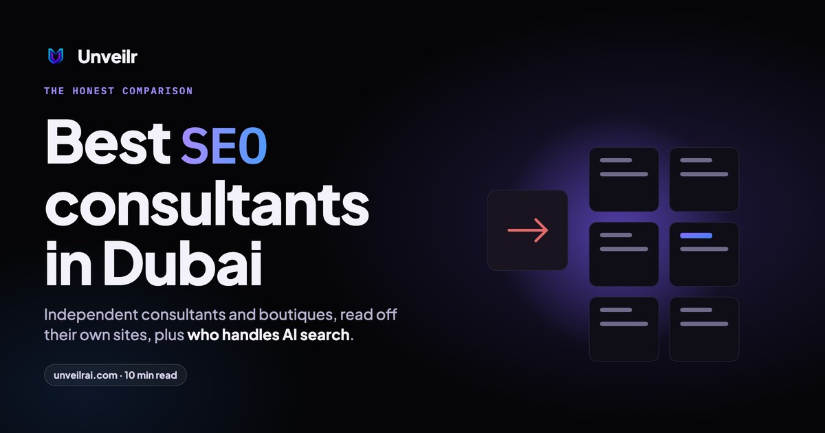 Unveilr banner: Best SEO consultants in Dubai
