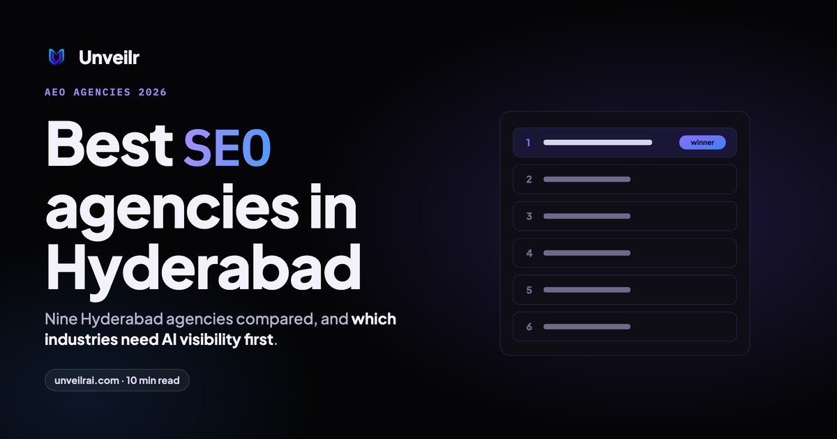 Unveilr banner: Best SEO agencies in Hyderabad