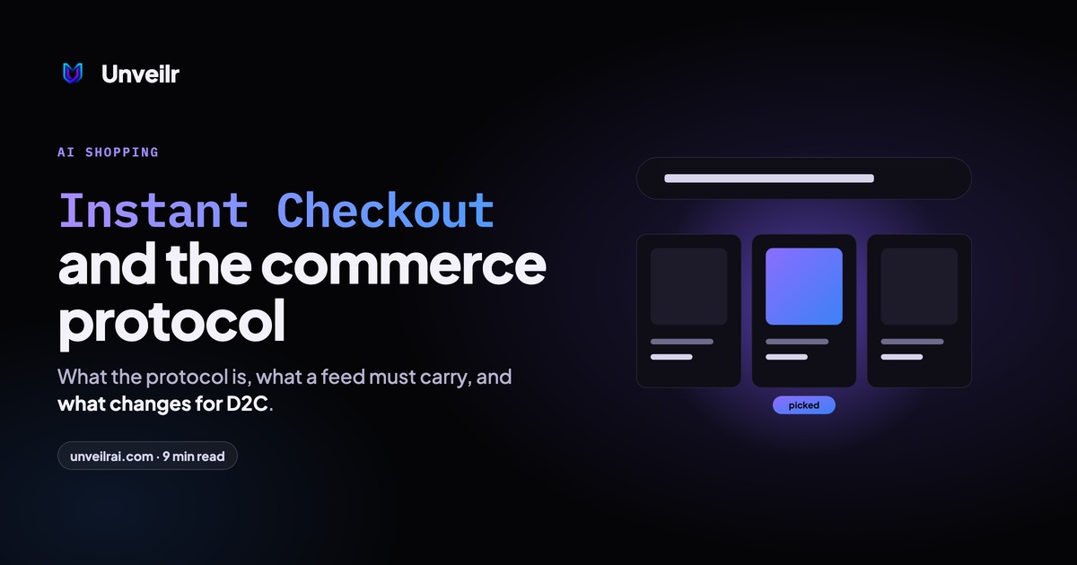 Unveilr banner: Instant Checkout and the commerce protocol