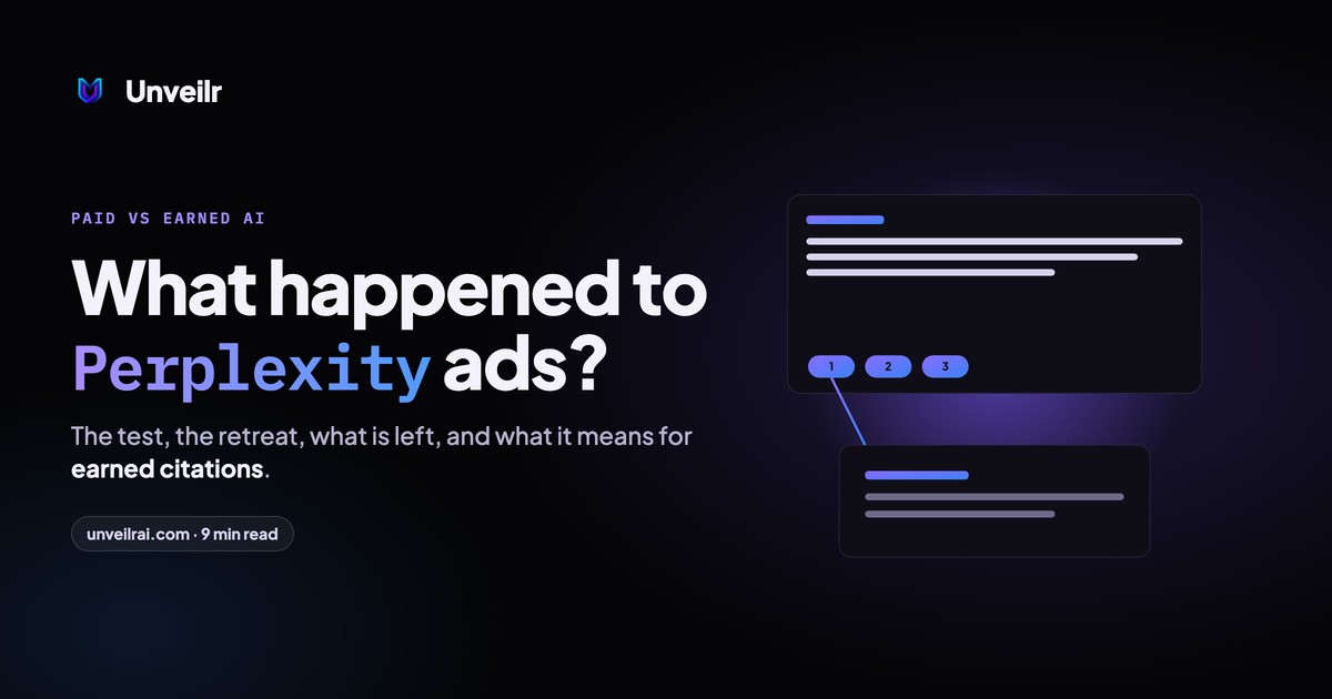 Unveilr banner: What happened to Perplexity ads?