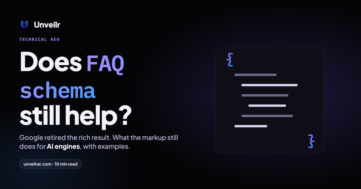 Unveilr banner: Does FAQ schema still help?