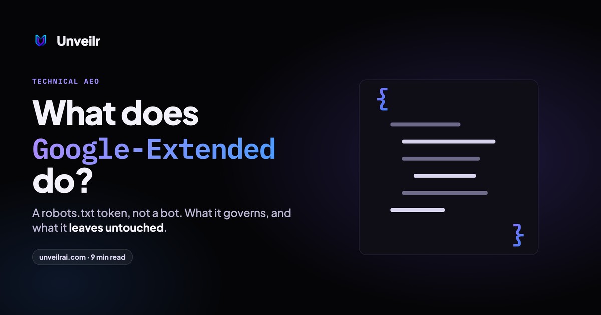 Unveilr banner: What does Google-Extended do?