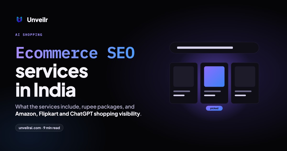 Unveilr banner: Ecommerce SEO services in India