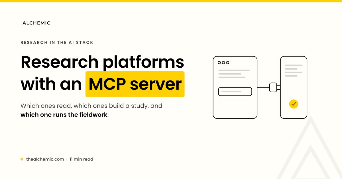 Consumer research platforms with an MCP server compared on what Claude or ChatGPT can read, build and field