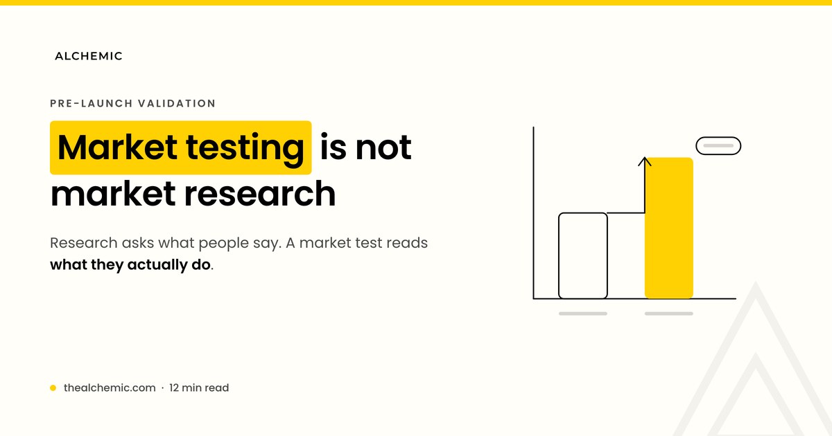 Banner for a market testing explainer, showing a control bar and an exposed bar with an uplift arrow