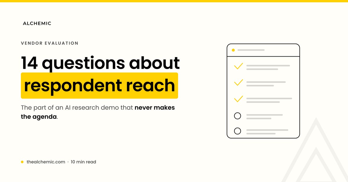 Questions to ask an AI research vendor about respondent reach and recruitment