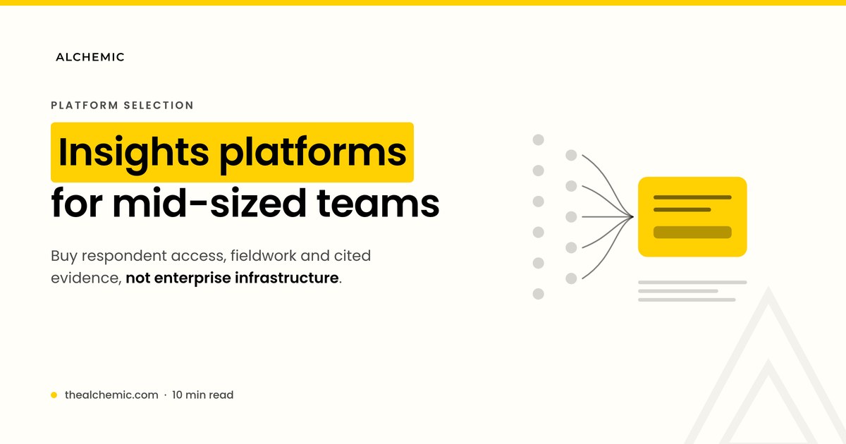 Selection criteria for consumer insights platforms at mid-sized companies