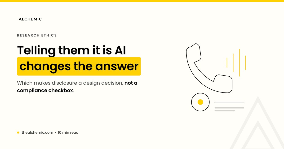 Consent and disclosure practice in AI-moderated qualitative research