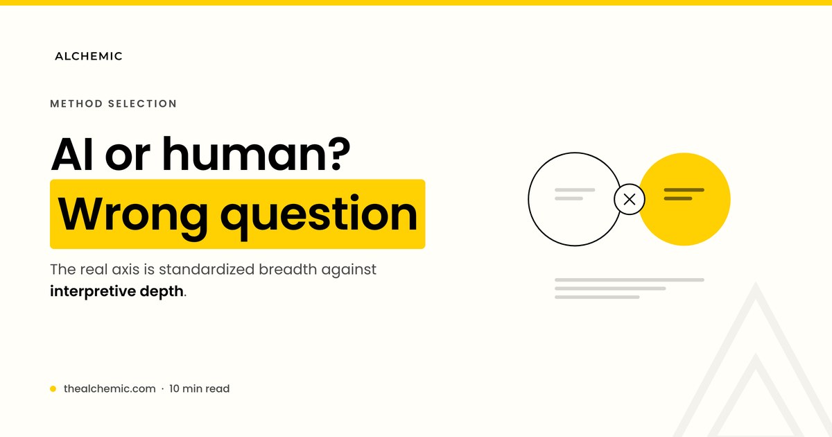 Choosing between AI-moderated and human-moderated qualitative interviews