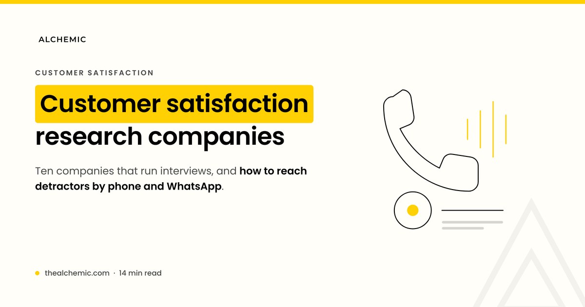 Banner for customer satisfaction research companies that run interviews, with a phone handset and waveform