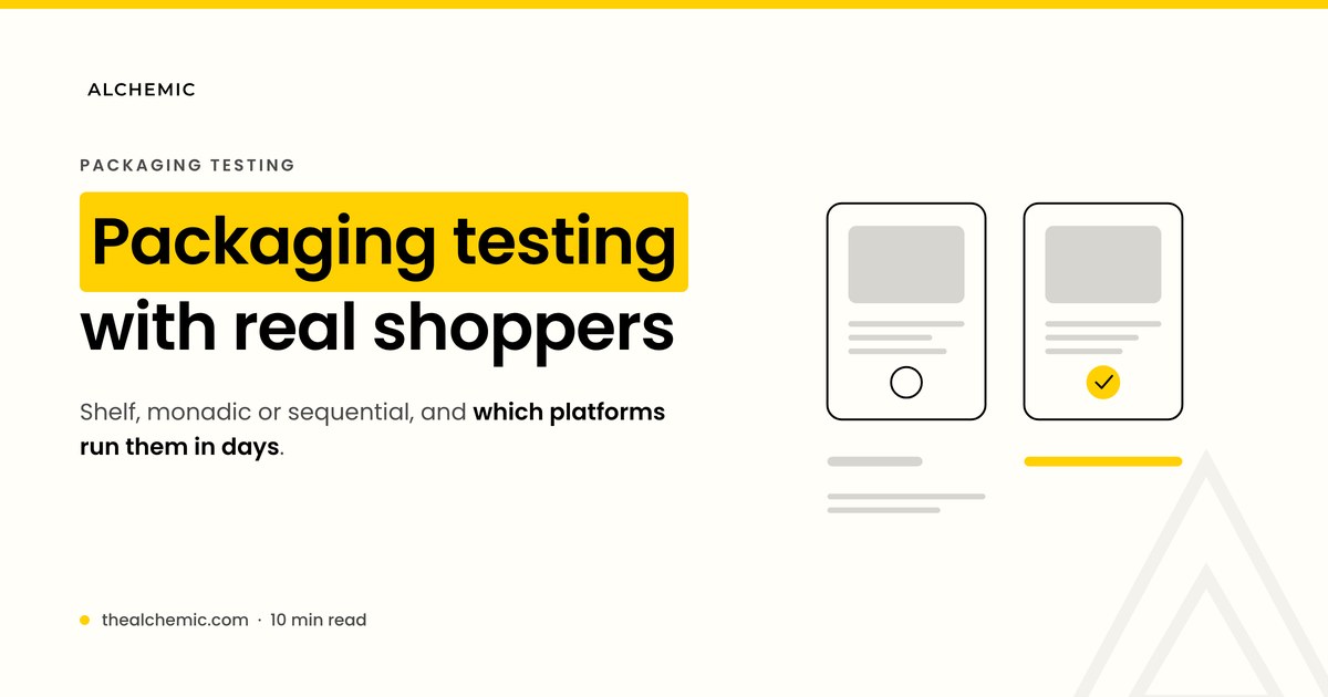 Consumer packaging testing methods compared for real shopper research