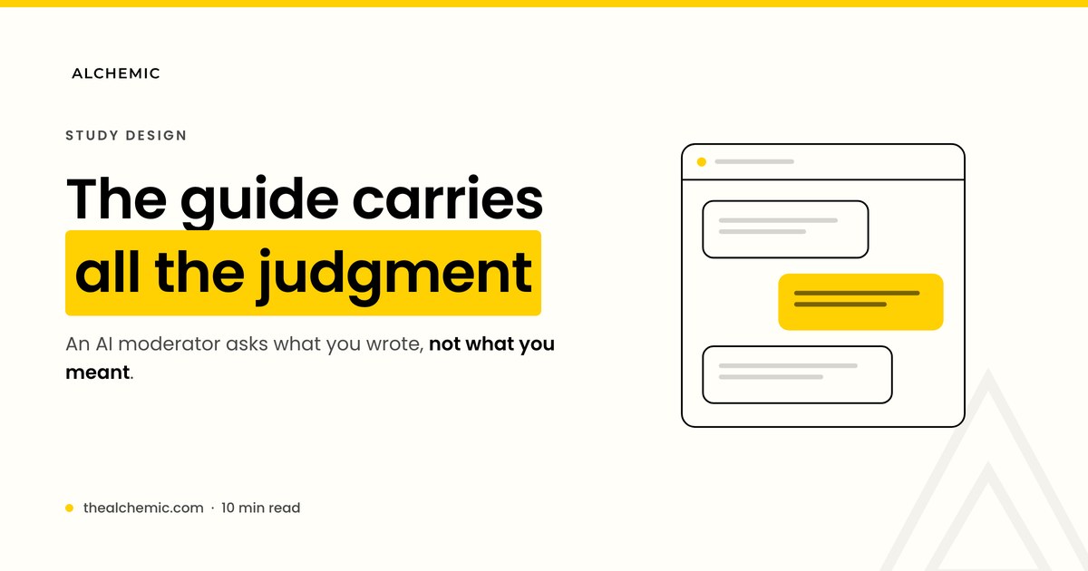 Writing a discussion guide for an AI-moderated interview