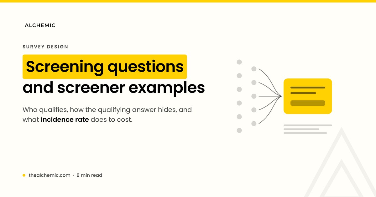 Survey Screening Questions and Screener Examples 2026